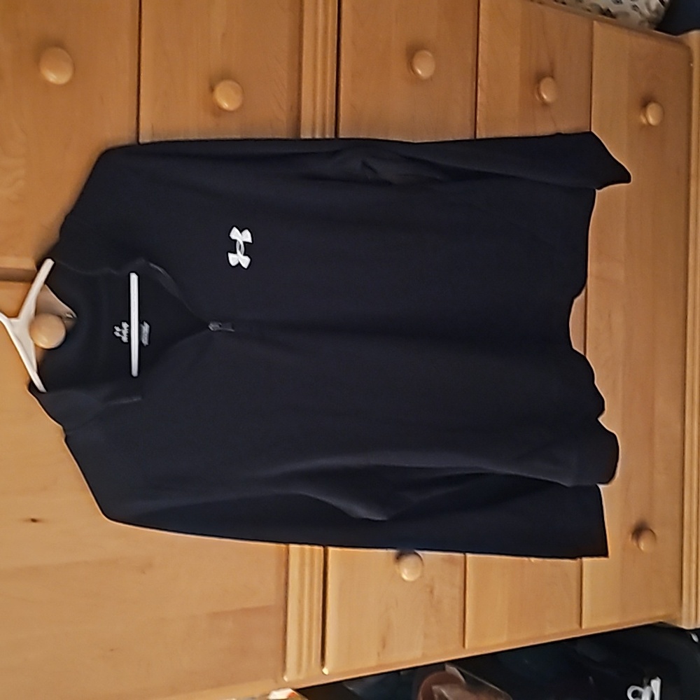 UA Mens 1/4 Zip Black Pull Over